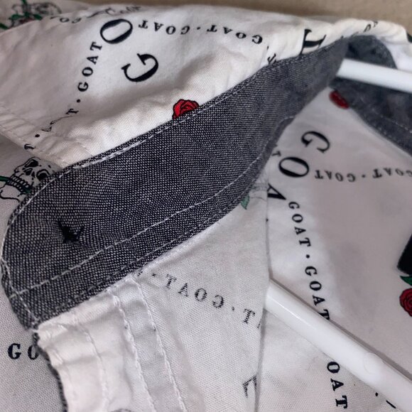 🕊️ GOAT Garden Party Button-Up – Floral Diamond Print, Designer Chic - Picture 5 of 5